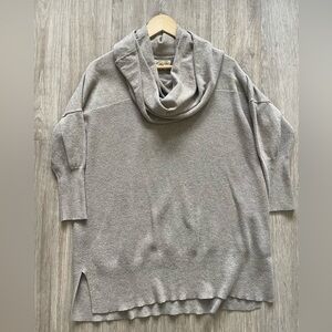 If It Were Me Oatmeal Cowl Neck Sweater | Oversized Knit Tunic | Size M